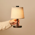 Rover Dark Brown Wooden Lamp – Rechargeable, Cordless & Dimmable Shade
