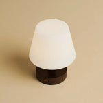 Teddy Dark Brown Wooden Rechargeable Table Lamp | Dimmable & Cordless with 80 Hours Battery Life - Tavellio
