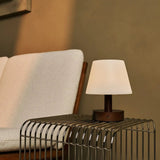 Teddy Dark Brown Wooden Rechargeable Table Lamp | Dimmable & Cordless with 80 Hours Battery Life - Tavellio