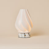 Terra Arabescato Marble and Porcelain Rechargeable Table Lamp