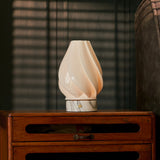 Terra Arabescato Marble and Porcelain Rechargeable Table Lamp