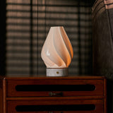 Terra Bianco Statuarietto Marble and Porcelain Rechargeable Table Lamp