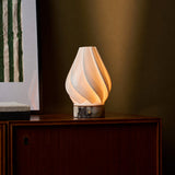 Terra Calacatta Viola Marble and Porcelain Rechargeable Table Lamp