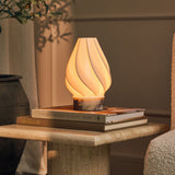 Terra Calacatta Viola Marble and Porcelain Rechargeable Table Lamp