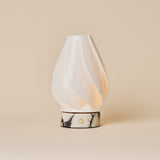 Terra Calacatta Vionaro White Marble and Porcelain Rechargeable Table Lamp