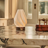 Terra Light Brown Wooden Rechargeable Table Lamp | Dimming Function, 3 Light Modes & Cordless