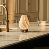 Terra Light Brown Wooden Rechargeable Table Lamp | Dimming Function, 3 Light Modes & Cordless