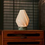 Terra Ice Green Marble and Porcelain Rechargeable Table Lamp