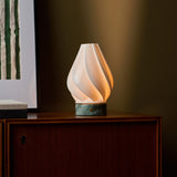 Terra Ice Green Marble and Porcelain Rechargeable Table Lamp