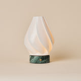Terra Ice Green Marble and Porcelain Rechargeable Table Lamp