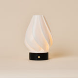 Terra Nero Marquina marbre lampe de table rechargeable en porcelaine
