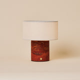 Redon Medium Red Travertine Rechargeable Table Lamp