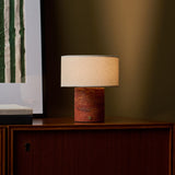 Redon Medium Red Travertine Rechargeable Table Lamp