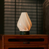 Terra Verde Alpi Marble and Porcelain Rechargeable Table Lamp