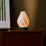 Terra Verde Alpi Marble and Porcelain Rechargeable Table Lamp