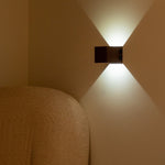 Tess Mocha Brown Metal Wall Lamp – Motion Sensor, 20 Different Light Modes, Dimmable, Magnetic Suspension System Lamp & Including Remote Control Tavellio