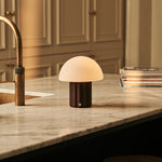 Timo Dark Brown Rechargeable Table Lamp | Dimmable, Modular Lampshade & 3 Light Colors