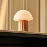 Timo Light Brown Rechargeable Table Lamp | Dimmable, Modular Lampshade & 3 Light Colors