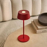 Hugo Berry Red Rechargeable Iron Table Lamp - Dimmable, Stylish & Cordless Tavellio