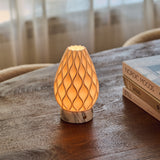 Vela Arabescato Marble and Porcelain Rechargeable Table Lamp