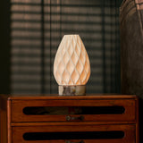 Vela Calacatta Viola Marble and Porcelain Rechargeable Table Lamp