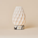 Vela Calacatta Vionaro White Marble and Porcelain Rechargeable Table Lamp