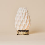 Vela Calacatta Vionaro Yellow Marble and Porcelain Rechargeable Table Lamp
