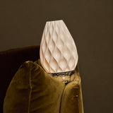 Vela Calacatta Vionaro Yellow Marble and Porcelain Rechargeable Table Lamp
