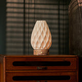 Vela Calacatta Vionaro Pink Marble and Porcelain Rechargeable Table Lamp