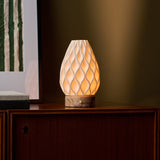 Vela Calacatta Vionaro Pink Marble and Porcelain Rechargeable Table Lamp