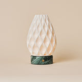 Vela Ice Green Marble and Porcelain Rechargeable Table Lamp