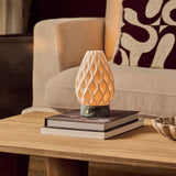 Vela Ice Green Marble and Porcelain Rechargeable Table Lamp