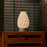 Vela Ice Green Marble and Porcelain Rechargeable Table Lamp