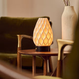 Vela Nero Marquina Marble and Porcelain Rechargeable Table Lamp