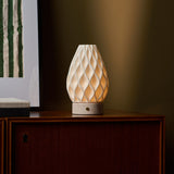 Vela Rosa Aurora Marble and Porcelain Rechargeable Table Lamp