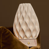 Vela Rosa Aurora Marble and Porcelain Rechargeable Table Lamp