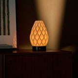 Vela Verde Alpi Marble and Porcelain Rechargeable Table Lamp