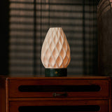 Vela Verde Alpi Marble and Porcelain Rechargeable Table Lamp