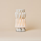 Vento Arabescato Marble and Porcelain Rechargeable Table Lamp