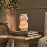 Vento Arabescato Marble and Porcelain Rechargeable Table Lamp