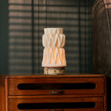 Vento Calacatta Vionaro Yellow Marble and Porcelain Rechargeable Table Lamp