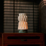 Vento Ice Green Marble and Porcelain Rechargeable Table Lamp