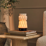 Vento Nero Marquina Marble and Porcelain Rechargeable Table Lamp