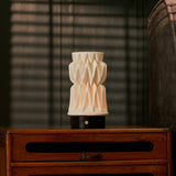 Vento Nero Marquina Marble and Porcelain Rechargeable Table Lamp