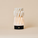 Vento Nero Marquina Marble and Porcelain Rechargeable Table Lamp