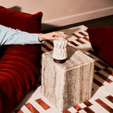 Vento Rosso Levanto Marble and Porcelain Rechargeable Table Lamp