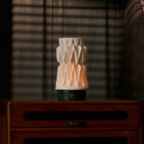 Vento Verde Alpi Marble and Porcelain Rechargeable Table Lamp
