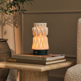 Vento Verde Alpi Marble and Porcelain Rechargeable Table Lamp