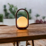 Skye Chestnut Brown Wooden Cordless Lamp | Rechargeable & Dimmable Tavellio
