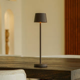 Vondel Mocha Brown Rechargeable and Cordless Lamp Perfect for Hospitality Industry – Wirelessly Rechargeable via Charging Station Tavellio